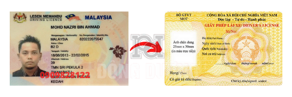 đổi bằng lái xe Malaysia sang Việt Nam