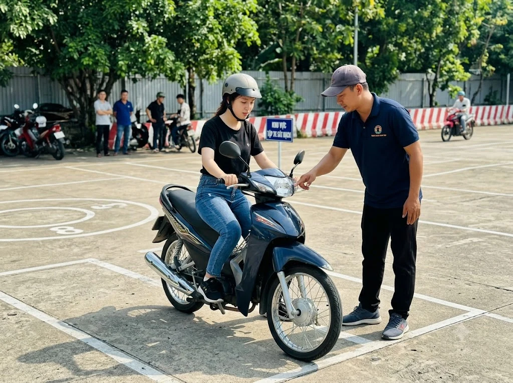 Bổ Túc Tay Lái Vòng Số 8 Xe Máy & Mô Tô – Rèn Kỹ Năng Thi Đậu 100%